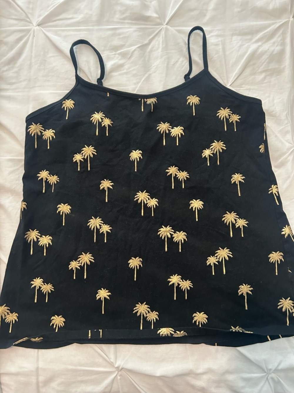 Torrid Size 3 Black and Gold Palm Print Cami
